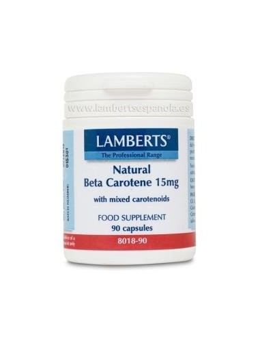 Betacaroteno Natural 15 Mg. 90 Cap. de Lamberts