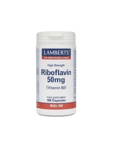 Vitamina B-2 50 Mg.(Riboflavina) 100 Cap. de Lamberts