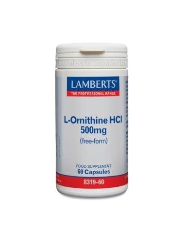 L-Ornitina Hcl 500 Mg. 60 Cap. de Lamberts