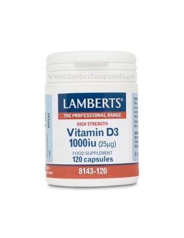 Vitamina D3 1000Ui 120Cap. de Lamberts