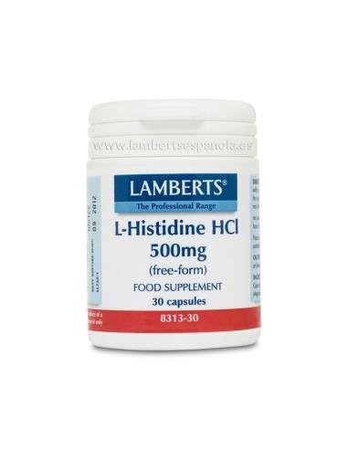 L-Histidina Hcl 500 Mg. 30 Cap. de Lamberts