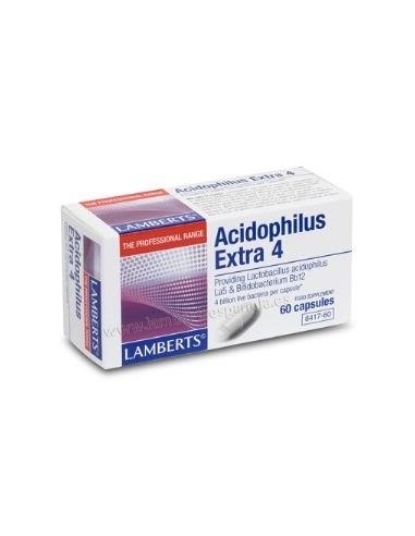Acidofilus Extra 4 S/Leche 60 Cap. (Refrigeracion) de Lamber