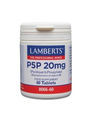 P5P 20Mg. Piridoxal-5-Fosfato 60 Comprimidos de Lamberts