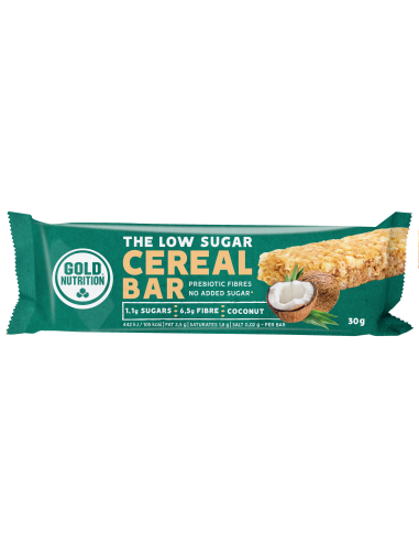 Low Sugar Cereal Bar Coco 30G 16 Un de Gold Nutrition
