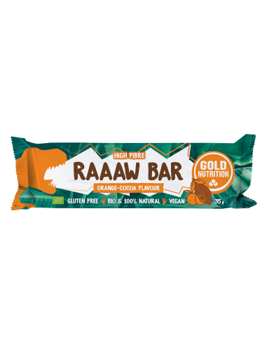 Raaaw Bar Chocolate/Naranja 35G 15 Un de Gold Nutrition
