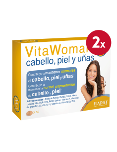 Pack de 2 uds Vita Woman Cabello Piel Y Uñas 30Comp. de Eladiet