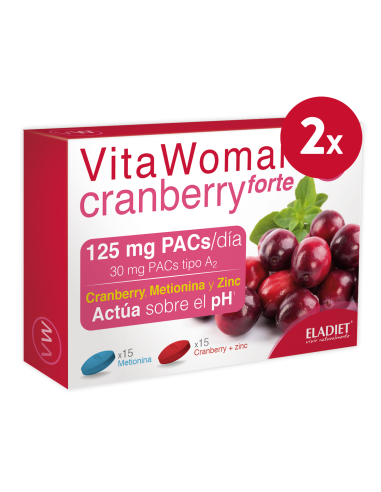 Pack de 2 uds Vita Woman Cramberry Forte 15Cap.+15Cap. de Eladiet