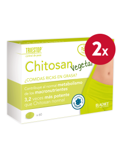 Pack de 2 uds Triestop Chitosan Vegetal 60Comp. de Eladiet
