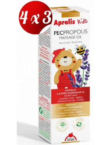 Pack 4x3 Aprolis Kids Masaje Infantil 100 Ml de Intersa