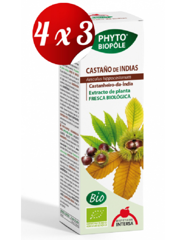 Pack 4x3 Phyto-Bipole Bio Castaño De Indias 50 Ml de Intersa