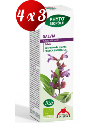 Pack 4x3 Phyto-Bipole Bio Salvia 50 Ml de Intersa