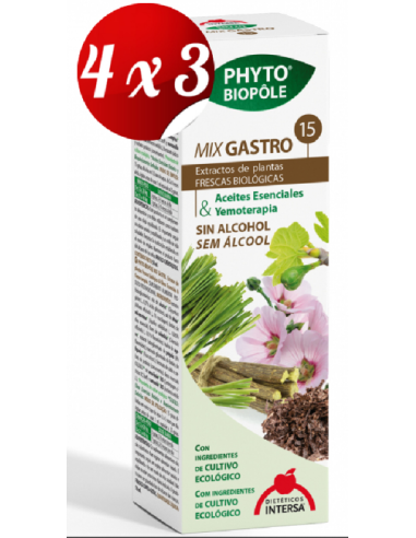 Pack 4x3 Phyto-Bipole Mix-Gastro (Digestion) 50 Ml de Intersa