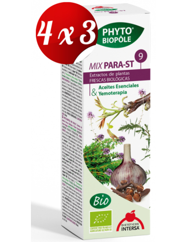 Pack 4x3 Phyto-Bipole Mix-Para-St (Intestinal) 50 Ml de Intersa