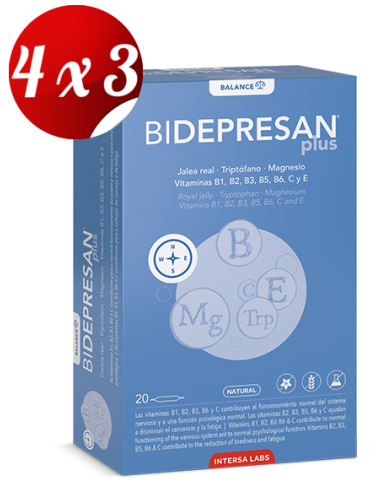 Pack 4x3 Bipole Bidepresan Plus 20 ampollas de Intersa