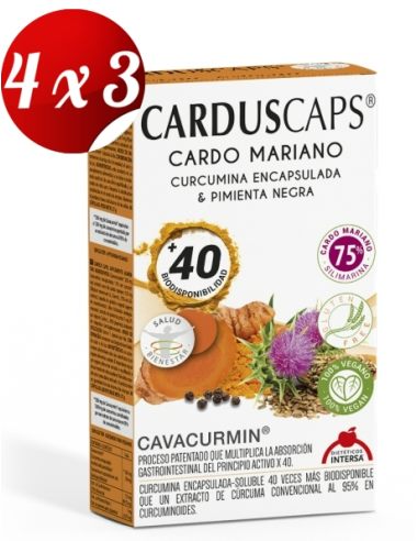 Pack 4x3 Carduscaps 60 capsulas de Intersa