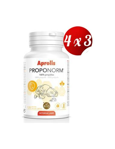 Pack 4x3 Aprolis Proponorm Propolis Bio 120Cap de Intersa