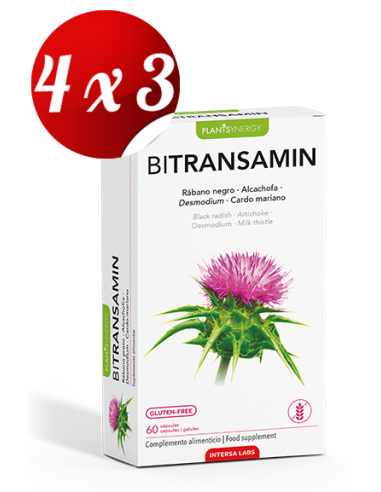 Pack 4x3 Bitransamin 60 capsulas de Intersa