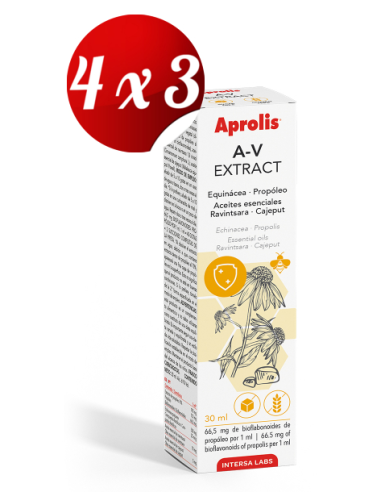 Pack 4x3 Aprolis Extracto A-V 30 Ml de Intersa