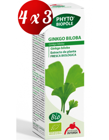 Pack 4x3 Phyto-Bipole Bio Ginkgo Biloba 50 Ml de Intersa