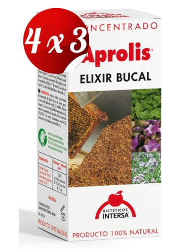 Pack 4x3 Aprolis Elixir Bucal 50 Ml de Intersa