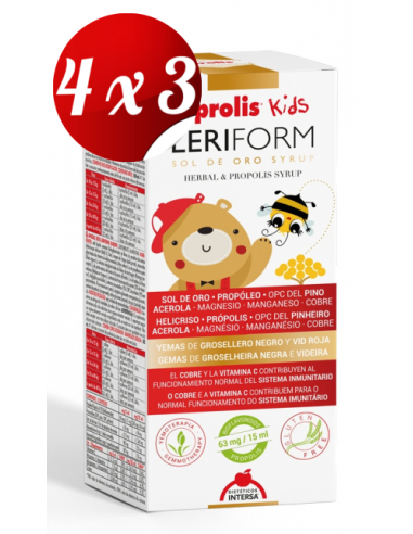 Pack 4x3 Alergi-Form (Aprolis Leriform) Kids Jarabe 180 Ml de Intersa
