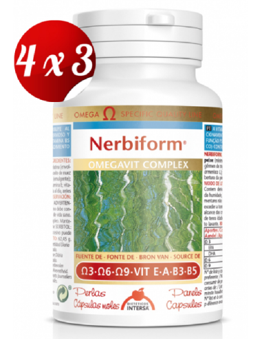 Pack 4x3 Nerbiform (Neuroform) 80 perlas de Intersa