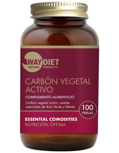 Carbon Vegetal Activo 100Perlas de Waydiet Natural Products
