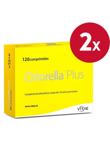 Pack 2 uds Chlorella Plus 1000mg 120 comprimidos de Vitae