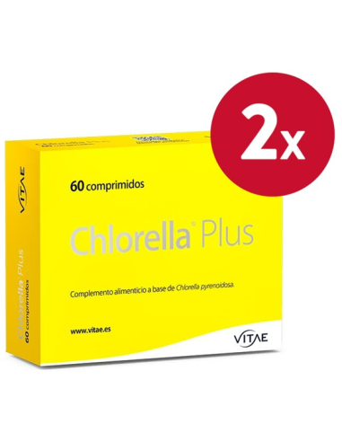 Pack 2 uds Chlorella Plus 1000mg 60 comprimidos de Vitae