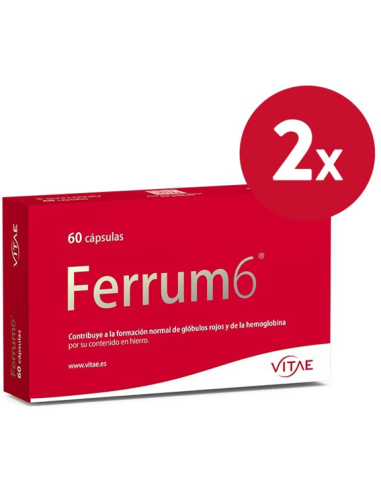 Pack 2 uds Ferrum6 60 cápsulas de Vitae