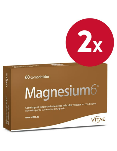 Pack 2 uds Magnesium6 60 comprimidos de Vitae