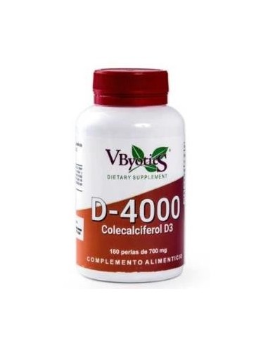 D-4000 Vitamina D3 4.000 UI 180 Perlas Vbyotics