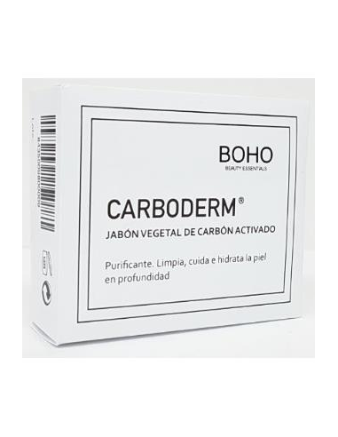 Carboderm Carbon Activado Jabon Pastilla  100 Gramos Boho