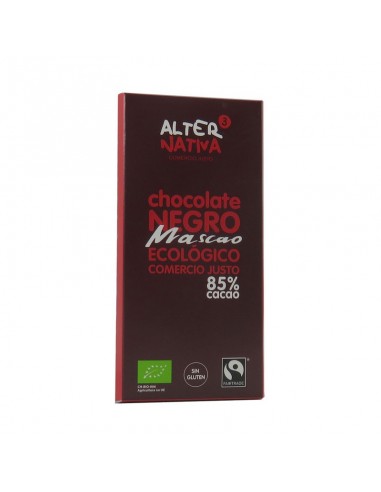 Chocolate Negro 85% cacao mascao bio 80 g Alternativa 3