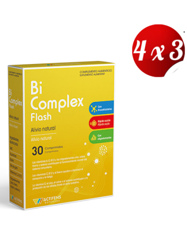 Pack 4x3 Bi Complex Flash 30 Comprimidos de Herbora