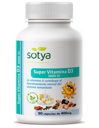 Super Vitamina D3 3000Ui 90 Cap 400Mg Sotya