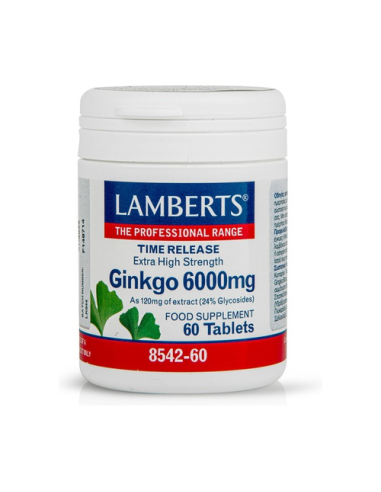 Ginkgo Biloba 6000 Alta Potencia 120Mg. 60 Comprimidos de La