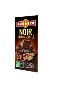 Chocolate Negro Con Quinoa Hinchada Bio, 100 G de Altereco