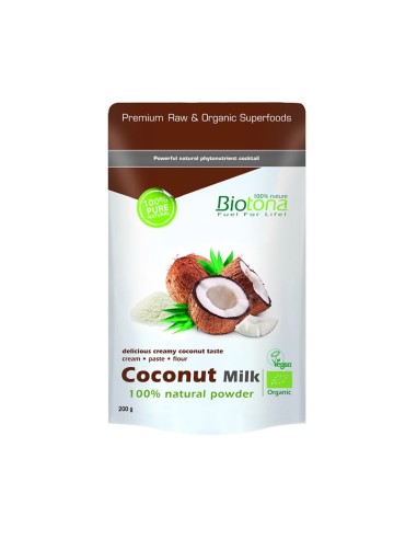 Coconut Milk Powder Leche De Coco Natual 200Gr Bio de Bioton