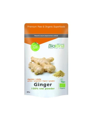 Jengibre En Polvo(Ginger Raw Powder 200G) de Biotona