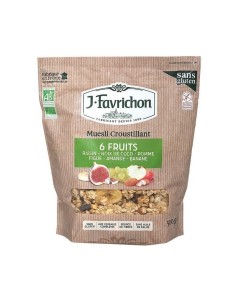 Crunchy Muesli 6 Frutas 375G de Favrichon
