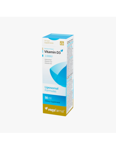 D3 3000 IU & K2 (MK-7) 100 gr Liposomal 50 ml de Vegafarma