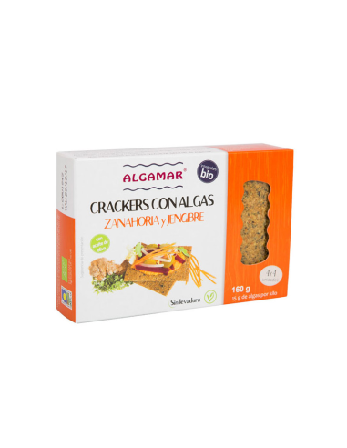 Crackers De Algas Zanahoria Y Jengibre160 g de Algamar