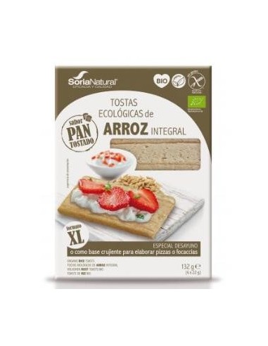 Tostas Arroz Integral 132Gr. Bio Sg Vegan de Soria Natural