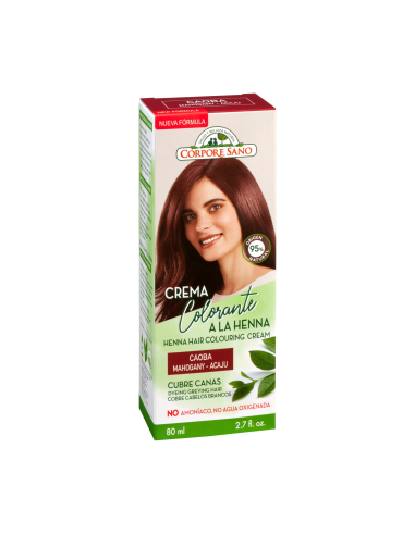 Crema Colorante cabello Caoba 80 ml de Corpore Sano