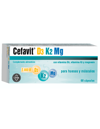 Cefavit D3-K2-Mg 60 capsulas de Cefak