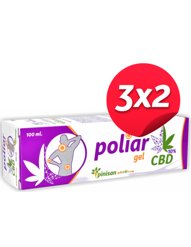 Pack 3x2 Poliar Gel Cbd 100 ml de Pinisan