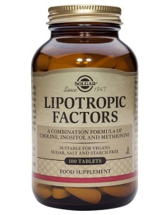 Factores Lipotrópicos  50 comprimidos Solgar