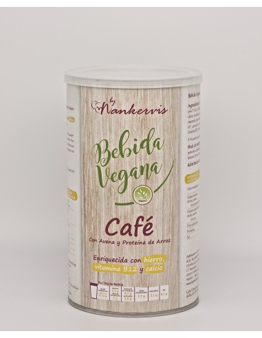 Bebida Vegana Cafe Con Avena Y Prot. Arroz 450 Gramos Nankervis