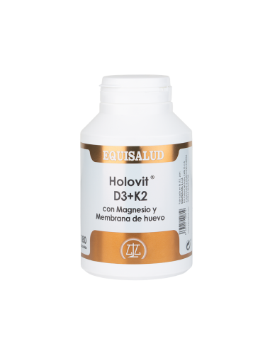 Holovit Vitaminas D3+K2 Con Magnesio Y Membrana De Huevo 180 Cáp. de Equisalud